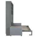 Queen Murphy Bed with Sofa - 2 - in - 1 Design, Storage Solutions & Dual - Piston Mechanism